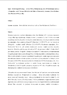 Dokumentacja, [w:] Dokumentacja wystawy „Fotografia – tekst” Jerzego Olka (Galeria Mała w Warszawie)